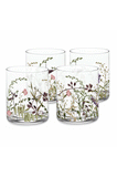 Nel Lusso Wildflower Old Fashioned Glass Set of 4