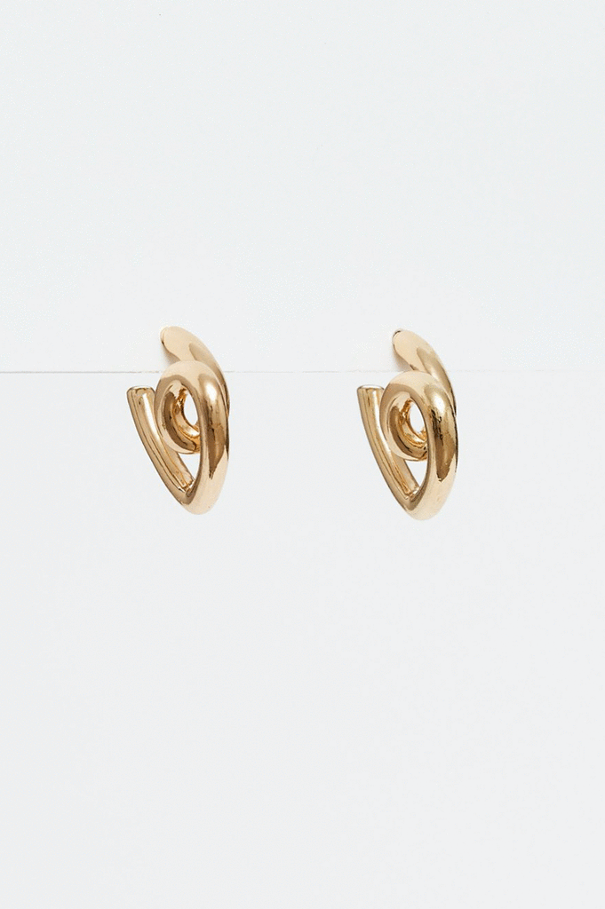 Stella + Gemma Gold Hearts In Knots Earrings