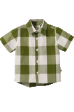 Nature Baby Short Sleeve Ira Button Up - Jungle Check