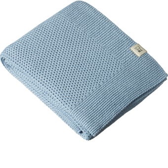 Nature Baby Merino Knit Blanket - Celestial Blue