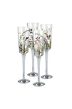 Nel Lusso Wildflower Champagne Flutes Set of 4