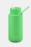 Frank Green Ceramic 1Litre Bottle W Straw Lid - Neon Green