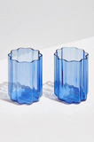 Fazeek Wave Glassware - Blue Set of 2