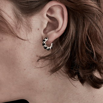 Stolen Girlfriend Halo Cluster Earrings - Onyx