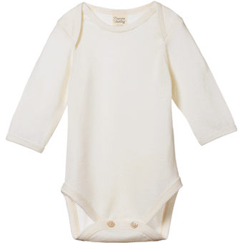 Nature Baby Merino Essentials L/S Bodysuit - Natural