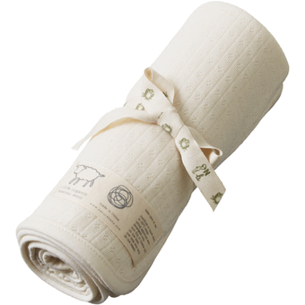 Nature Baby Merino Pointelle Wrap - Natural