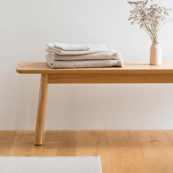 Citta Ribbed Face Cloth - Oat 34x34cm