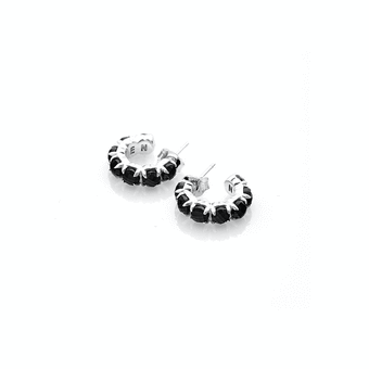 Stolen Girlfriend Halo Cluster Earrings - Onyx