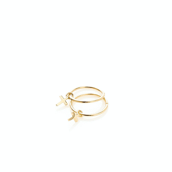 Stolen Girlfriend Stolen Cross Sleeper - Yellow Gold Plated