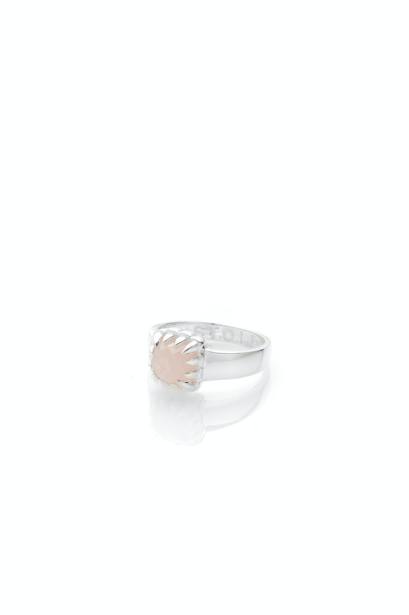 Stolen Girlfriend Baby Claw Ring - Rose Quartz