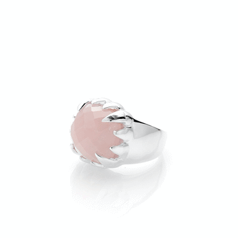 Stolen Girlfriend Claw Ring - Rose Quartz